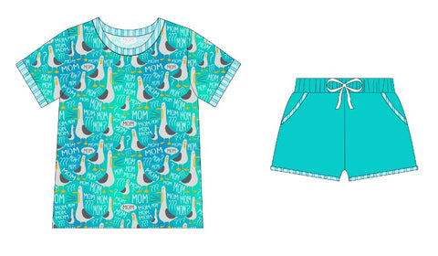 Mom mom mom Bamboo boys set