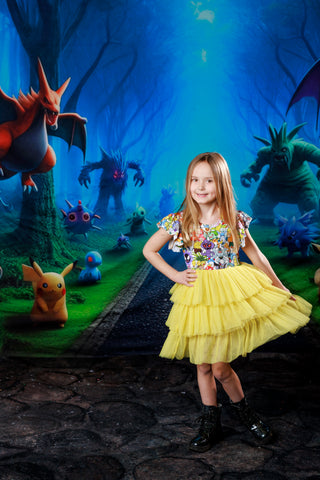 TRADING CARD BAMBOO TULLE DRESS